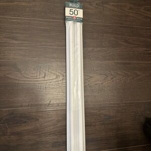 2-Pack 50" Wall Panel Rail Kit White Finish Polystyrene Picture Frame Moulding